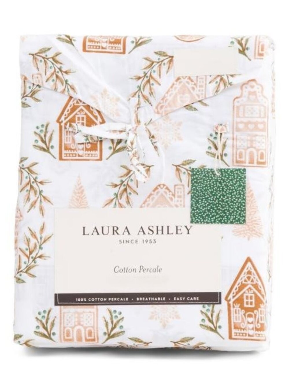 LAURA ASHLEY Gingerbread Cotton Sheet Set
